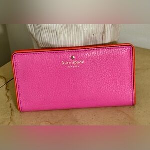 Kate Spade Pink Wallet EUC